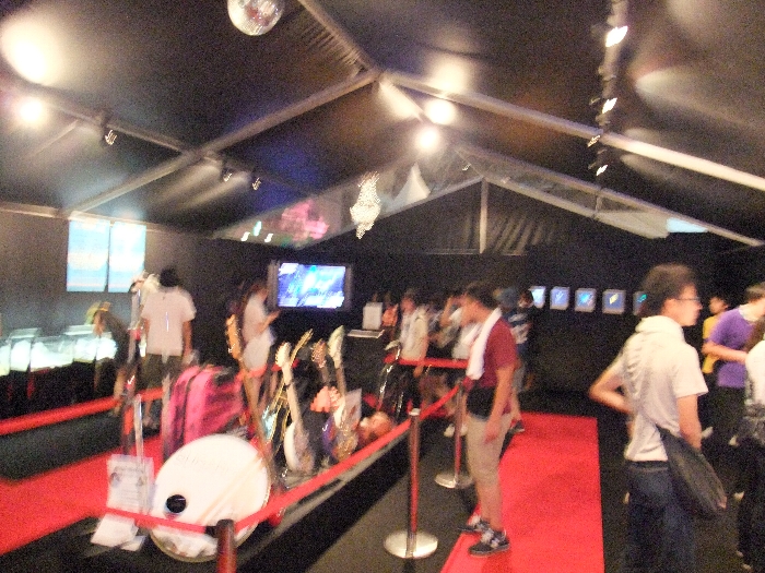 ぶれていますが楽器が展示してあります。