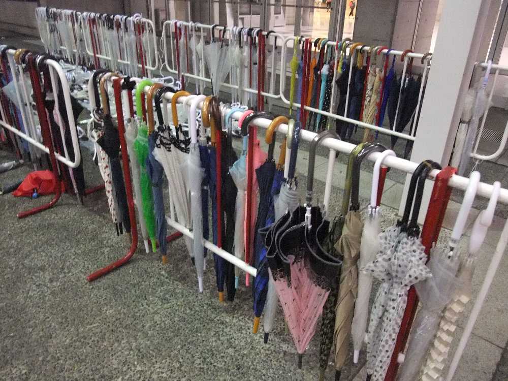 普通の傘もある。