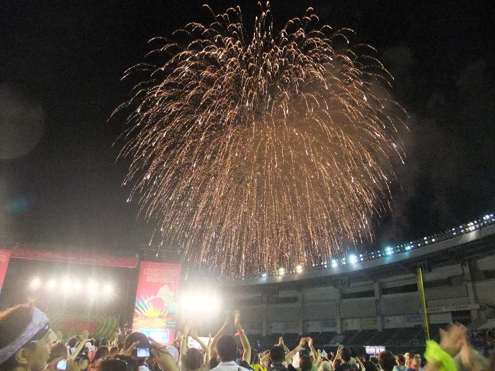 最後の大きな花火。