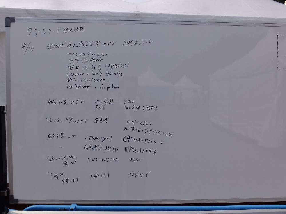 インフォメーションの告知。