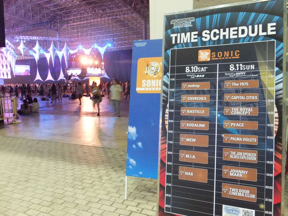 後方の案内板。