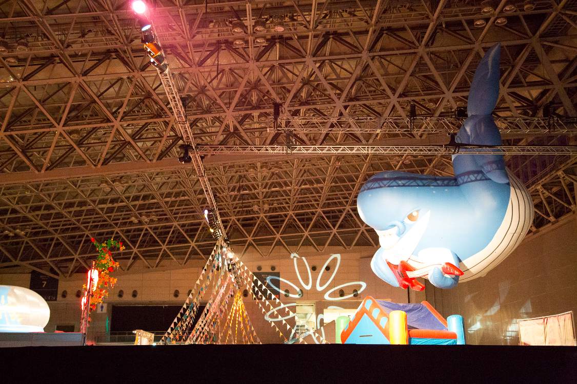 サマーソニック用の造形物だが、ソニックマニアでは会場の範囲外となっている。