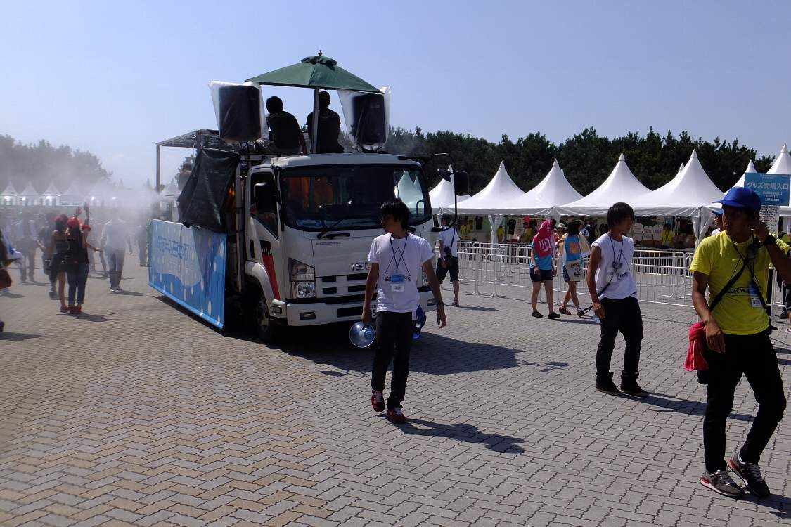 熱中症対策の一環をうまく利用している。