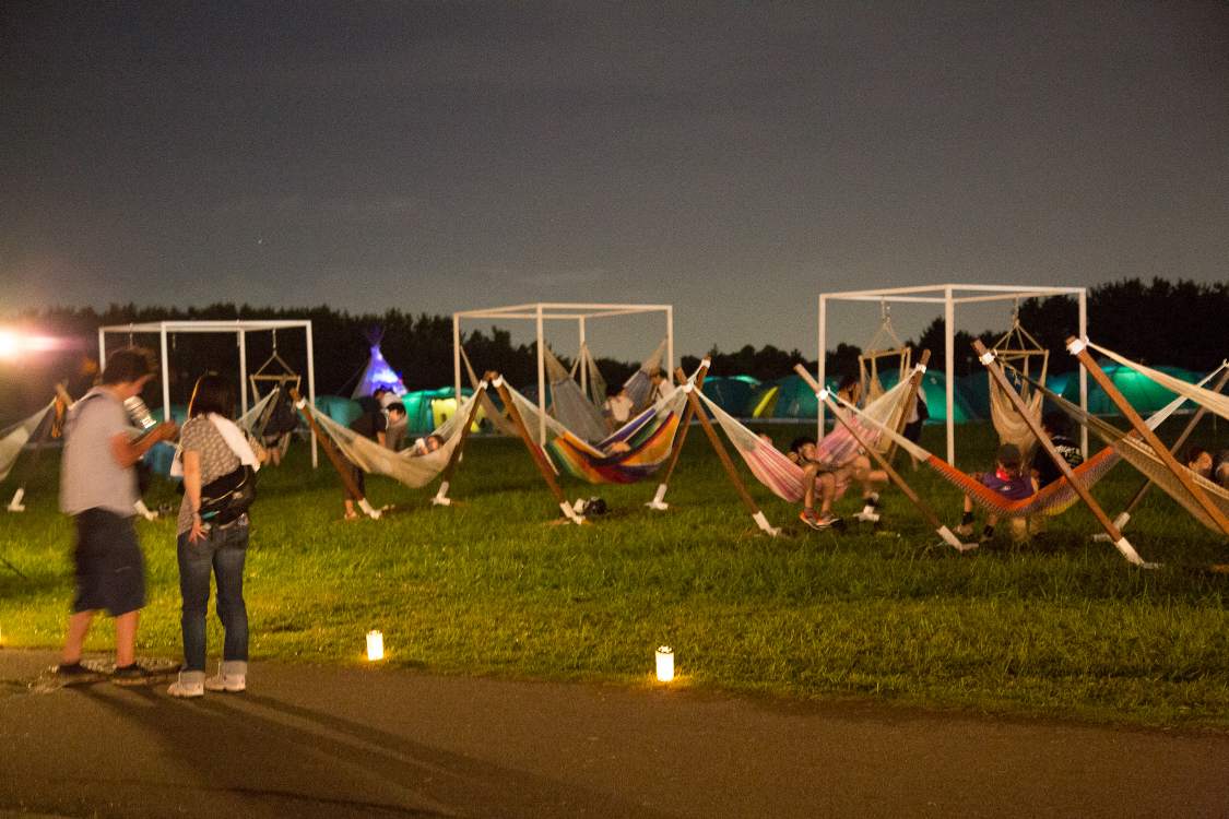 ハンモック。年により場所が変わります。