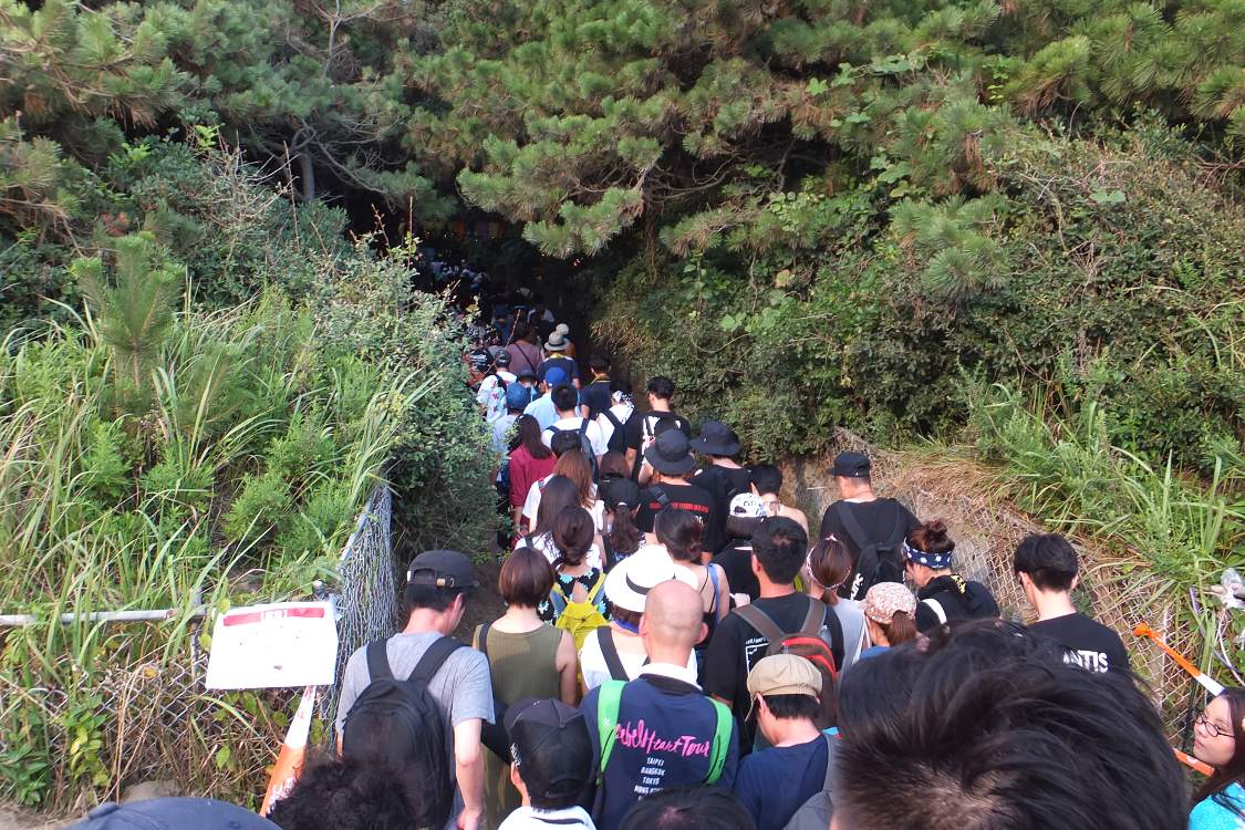 階段の上から。