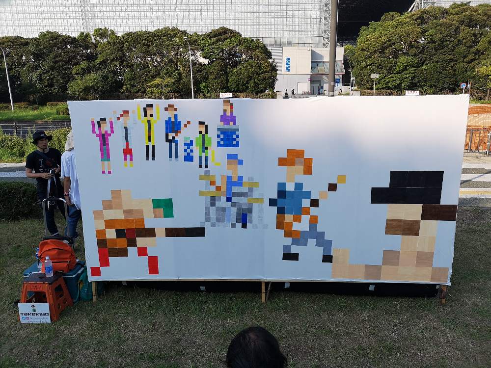 アートの創作風景。